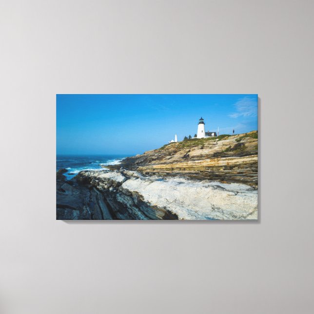 Maine, Pemaquid Point, Pemaquid Point Lighthouse Leinwanddruck (Vorderseite)