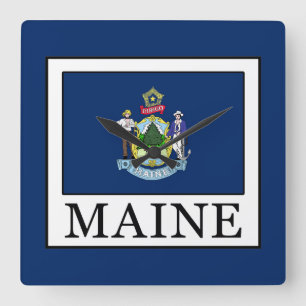 Maine Quadratische Wanduhr