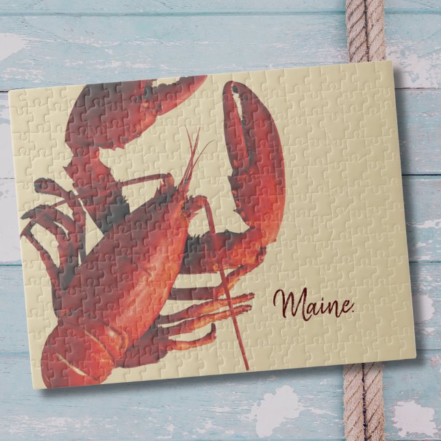 Maine Red Lobster Personalisiert Puzzle (A fun personalized Lobster puzzle, perfect for the beach hose or as a gift!)