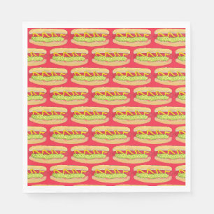 Maine Red Snapper Hotdog Portland ME Food Cookout Serviette