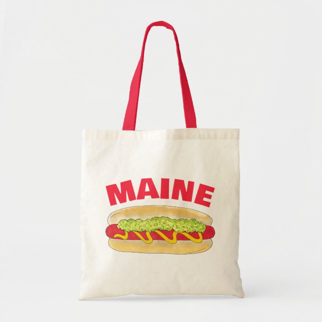 Maine Red Snapper Hotdog Portland ME Food Cookout Tragetasche (Vorne)