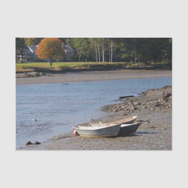 Maine Rowboats Water Foto Seidenpapier (Vorderseite)
