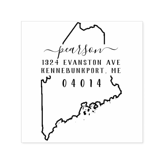 Maine Rücksendeadresse Briefmarke selbstsüchtig Permastempel (Design)