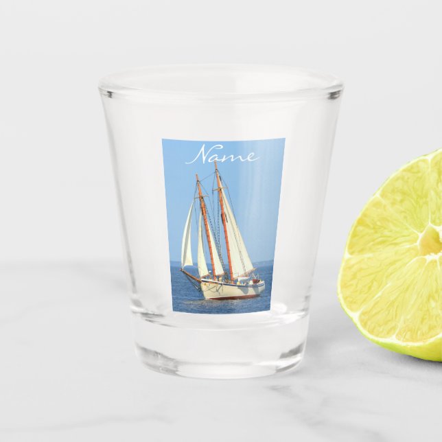Maine-Schüler, die Thunder_Cove segeln Schnapsglas (Vorderseite)