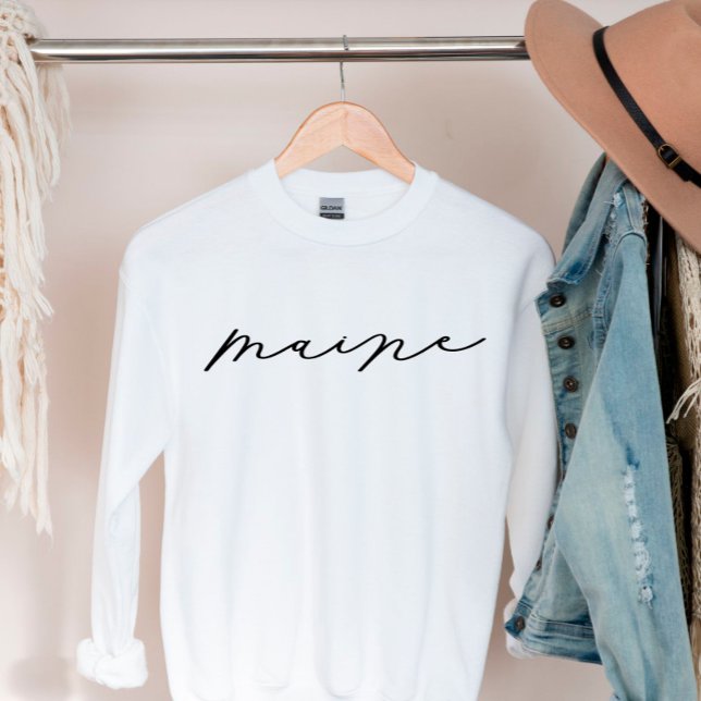Maine Script Staat FrauenSweatshirt Sweatshirt (Von Creator hochgeladen)