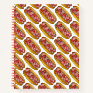 Maine Seafood Feinschmecker Humster Roll Sandwich Notizbuch