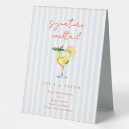 Maine Squeeze Coastal Signature Cocktail Sign  Tischaufsteller