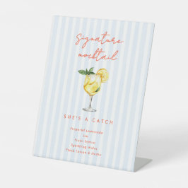 Maine Squeeze Coastal Signature Mocktail Sign  Sockelschild