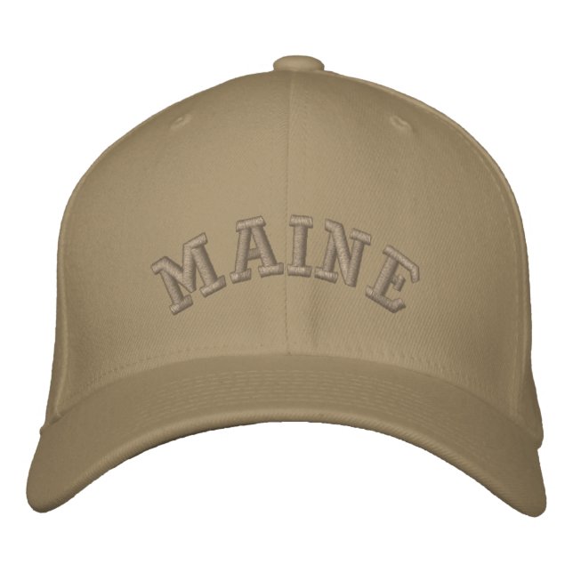 Maine Staat der USA Bestickte Baseballkappe (Vorderseite)