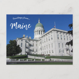 Maine Staat House in Augusta Maine Postkarte