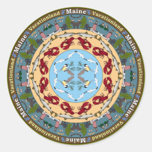 Maine Staat Mandala Sticker