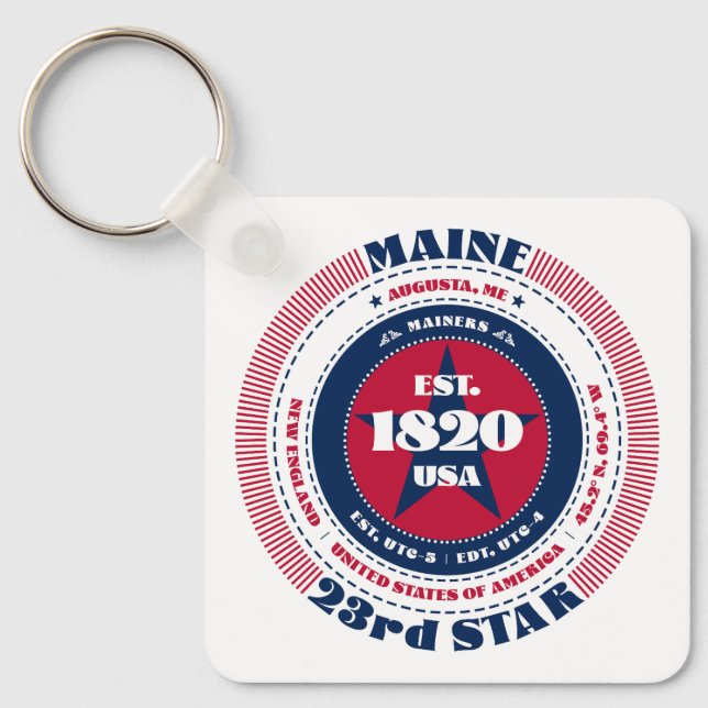 Maine Staat Schlüsselanhänger (Vorderseite)