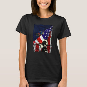 Maine Staatsflagge Distressed US Amerikanisch Patr T-Shirt