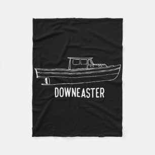Maine State Downeaster-Hummerfischerboot-T-Shirt Fleecedecke