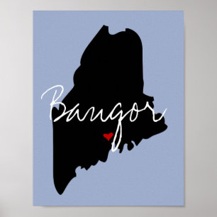 Maine Town Poster