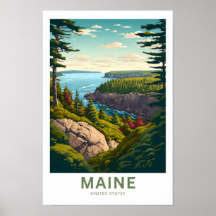 Maine United Staaten Travel Print Poster