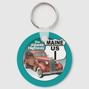 Maine US Route 1 - Atlantische Autobahn Schlüsselanhänger