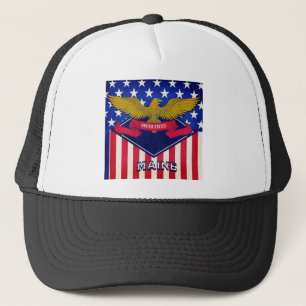 Maine USA Flag Truckerkappe