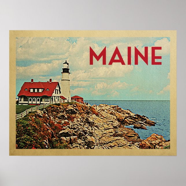 Maine Vintage Travel Poster (Vorne)