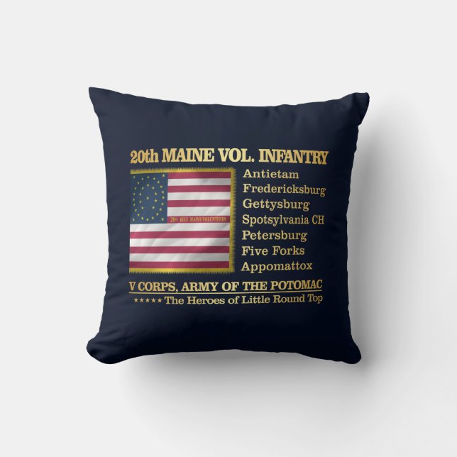 Maine Volunteer Infanterie (BH) Kissen (Vorderseite)