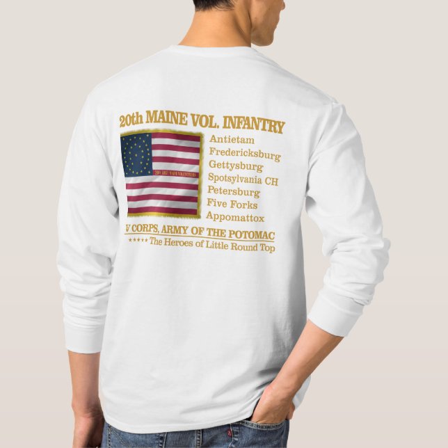 Maine Volunteer Infanterie (BH) T-Shirt (Rückseite)