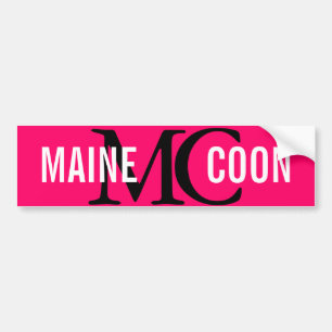 Maine-Waschbär-Katzen-Zucht-Monogramm Autoaufkleber