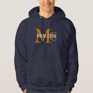 Maine-Waschbär-Katzen-Zucht-Monogramm Hoodie