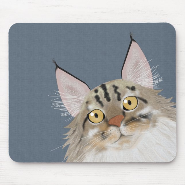 Maine-Waschbär Mousepad (Vorne)