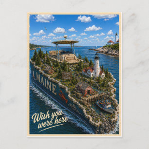 Maine Wish You Were Here State-Serie Postkarte