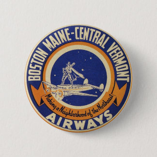 Maine-Zentrales Vermont Fluglinien-Logo Bostons Button