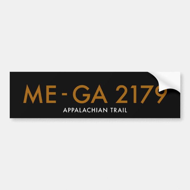 Maine zu Georgia 2179 Meilen - appalachische Spur Autoaufkleber (Vorne)