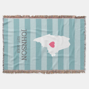 Maine Zuhause Staat Map - Custom Wedding City Decke