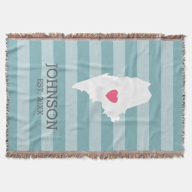 Maine Zuhause Staat Map - Custom Wedding City Decke (Vorderseite)