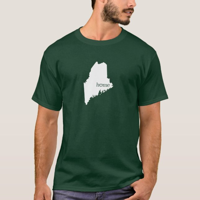 Maine Zuhause Staat ME T - Shirt (Vorderseite)