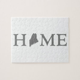 Maine Zuhause Staat Shaped Letter Gray Word Art