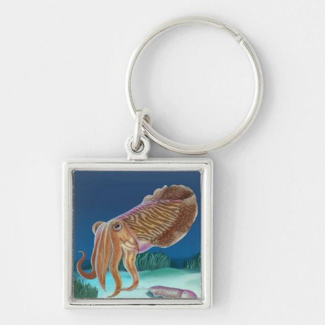 MaineCuttlefish Szene Schlüsselanhänger (Vorne)