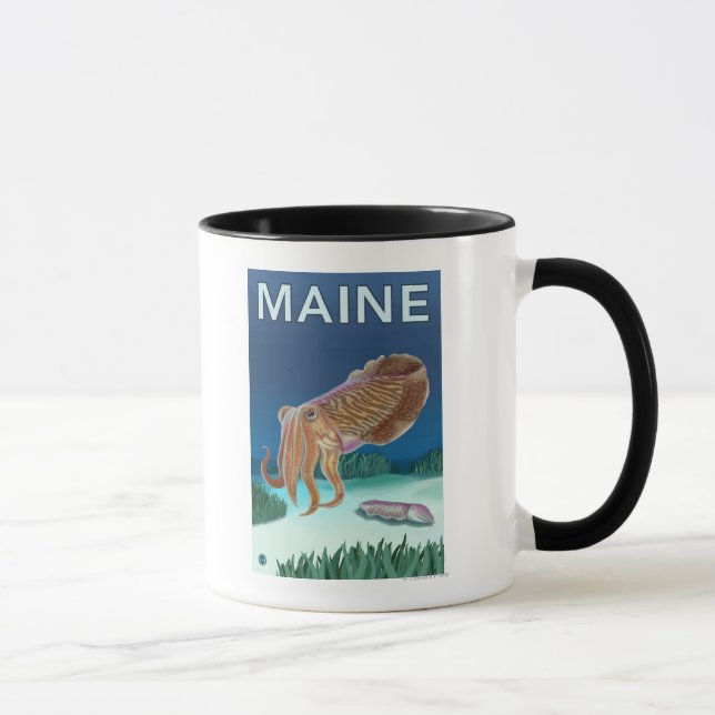 MaineCuttlefish Szene Tasse (Rechts)