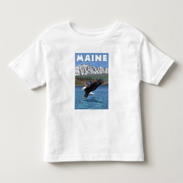 MaineEagle Fischen Kleinkind T-shirt (Vorderseite)
