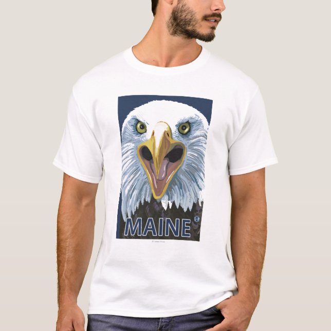 MaineEagle herauf nahes T-Shirt (Vorderseite)