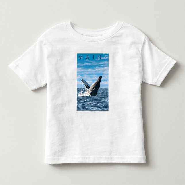 MaineHumpback Wal-Szene Kleinkind T-shirt (Vorderseite)