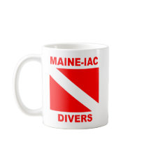 Maineiac Divers Dive Drapeau Logo Mug