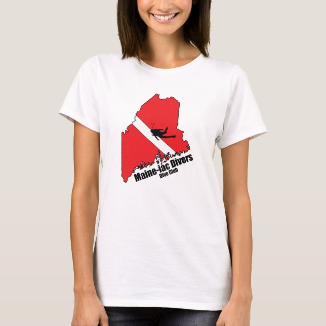 Maineiac Divers Silhouette Design Frauen T-Shirt (Vorderseite)
