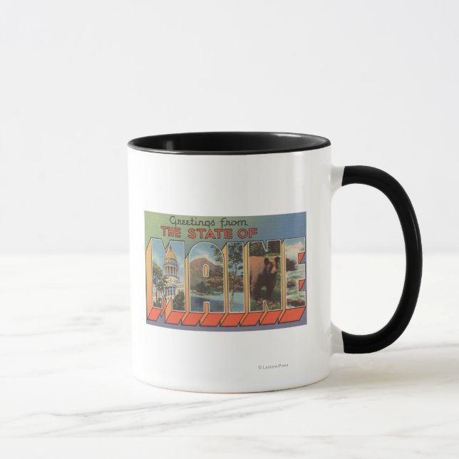 MaineLarge Letter-Szenen Tasse (Rechts)
