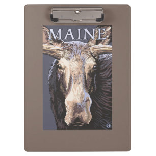 MaineMoose herauf nahes Klemmbrett