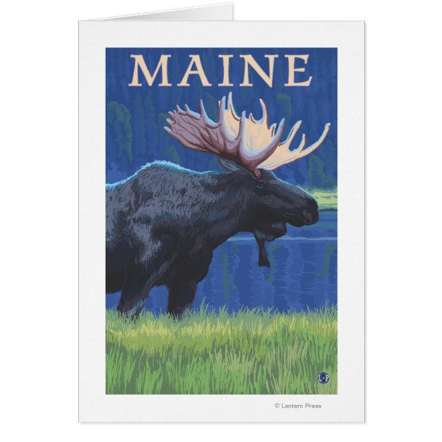 MaineMoose im Mondschein (Vorne)