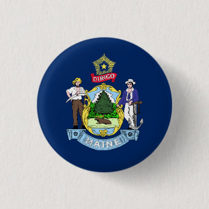 Mainer-Flagge, Flagge von Maine Button