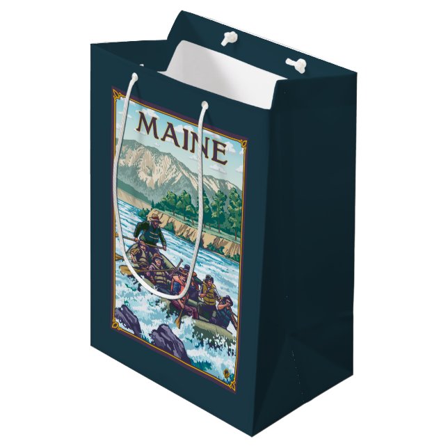 MaineRiver, das Szene flößt Mittlere Geschenktüte (Vorderseite Schrägansicht)