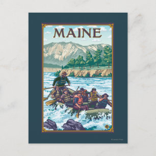 MaineRiver-Rafting-Szene Postkarte