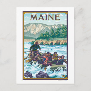 MaineRiver-Rafting-Szene Postkarte
