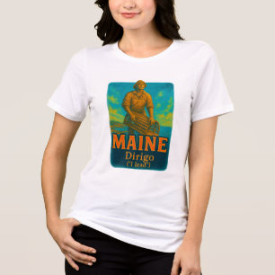Maines lebendiges künstlerisches T-Shirt-Design! Tri-Blend Shirt